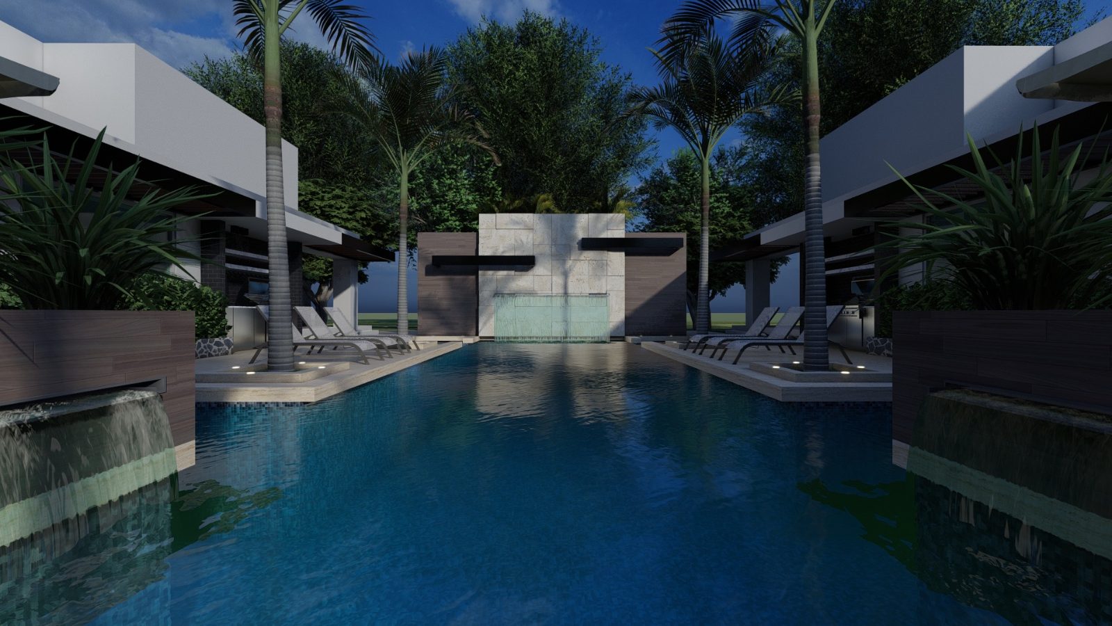 Lake Conroe — Courtyard pool